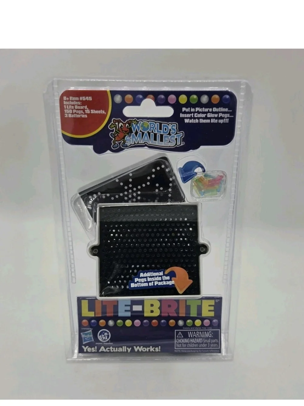 World's Smallest LITE BRITE Art Toy Doll House Miniature Light Bright Pegs Paper